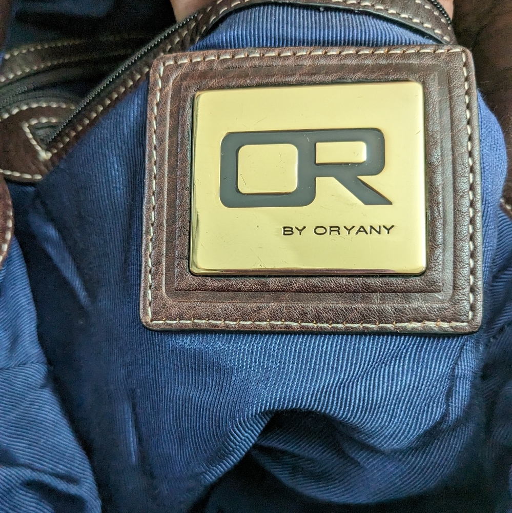 orYANY Gwen chocolate Brown Distressed Leather multiple Pockets Shoulder Bag - Picture 13 of 15